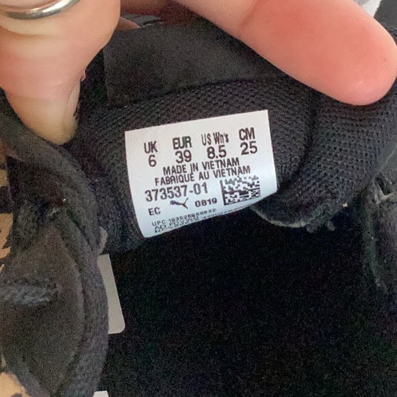 Puma Black and Animal Print Sneakers - Picture 5 of 5